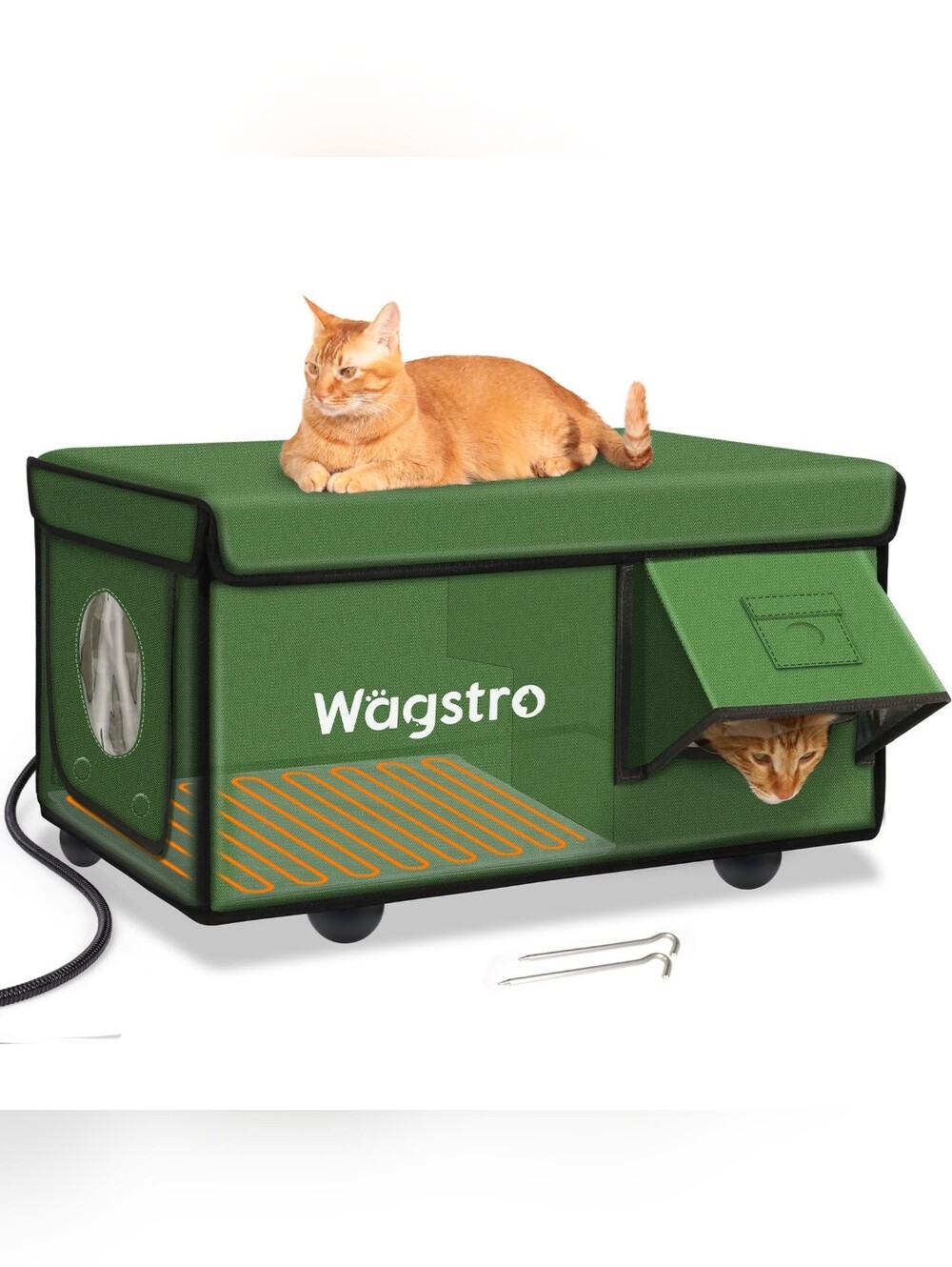 Wägstro Green Heated Cat Bed & Carrier